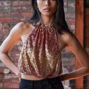𝅺FREE People Sequin Tank Top